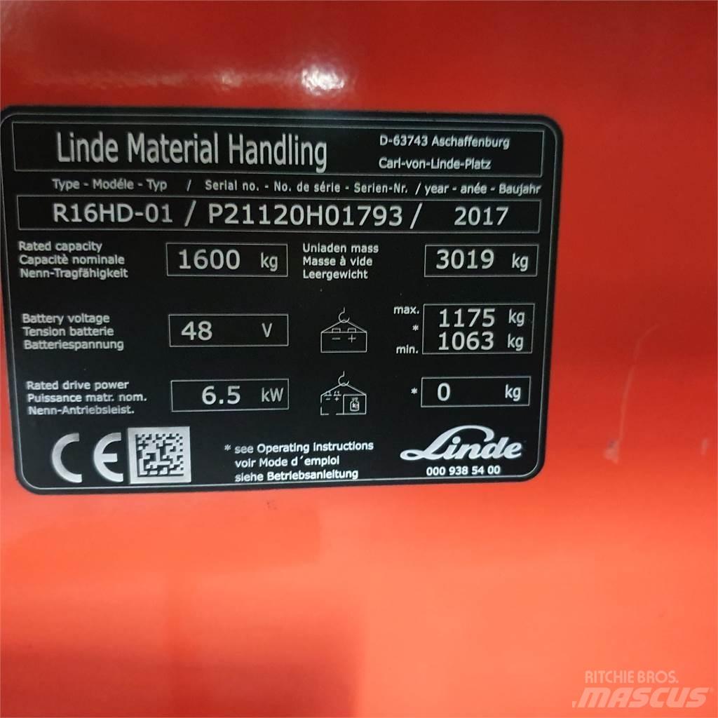 Linde R16HD شاحنة مناولة