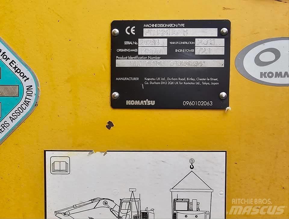 Komatsu PC 138 حفارات وسط 7 طن - 12 طن