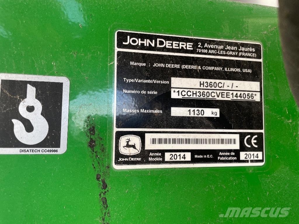 John Deere H 360 لوادر وحفارات أمامية