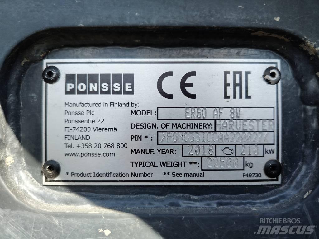 Ponsse Ergo AF 8W حصادات