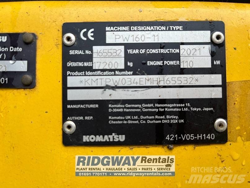 Komatsu PW 160 حفارات بعجل
