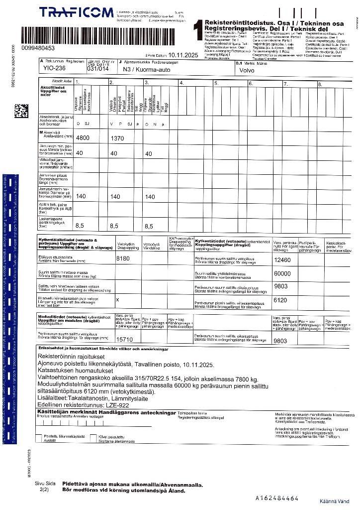 Volvo FH 13 شاحنات ذات هيكل صندوقي