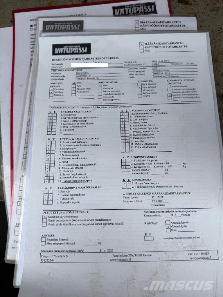SkyJack SJ 9241 رافعات مقصية الشكل