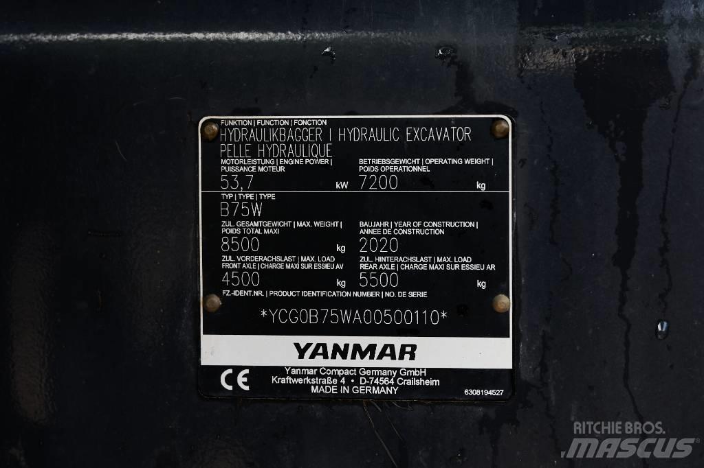 Yanmar B 75 W حفارات بعجل