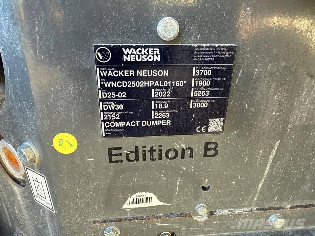 Wacker Neuson DW30 عربات نقل قلابة للمواقع