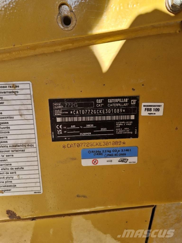 CAT 772 G شاحنات المخلفات الصلبة