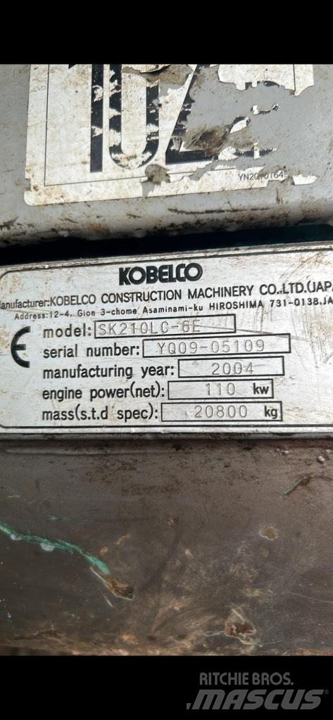 Kobelco SK210 lc حفارات زحافة