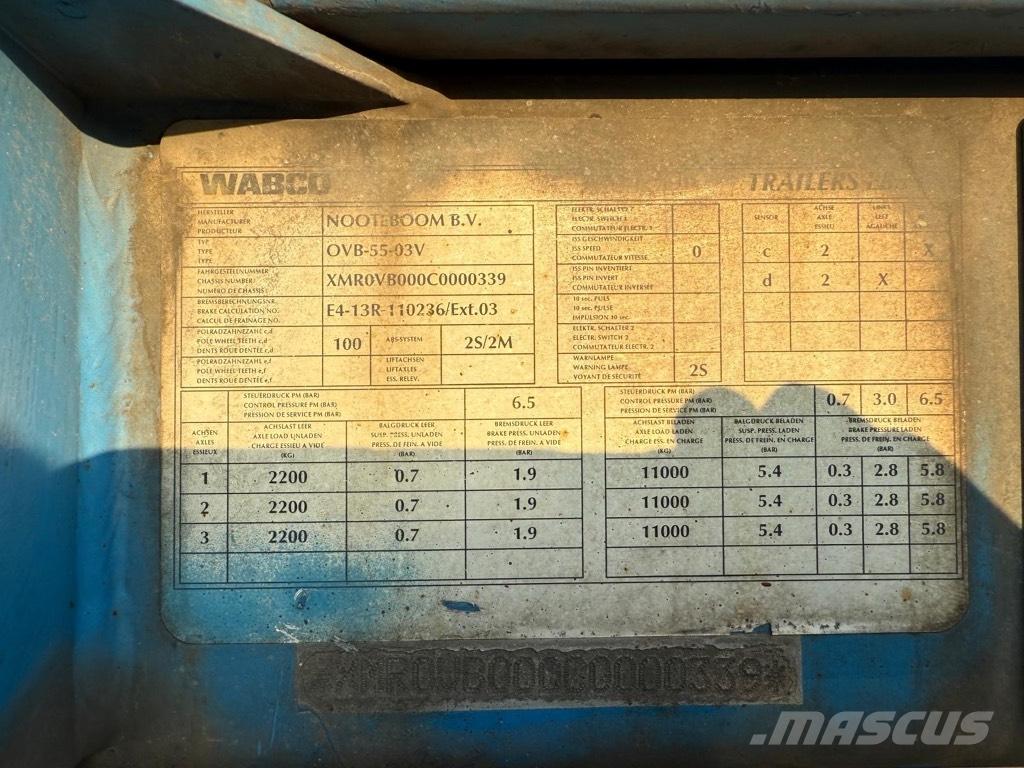 Nooteboom OVB-55-03V نصف مقطورة مسطحة منخفضة