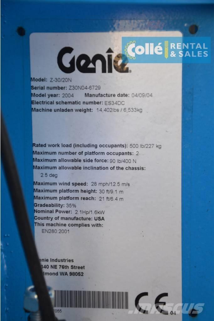 Genie Z-30/20N | 2004 رافعات سلة مفصلية