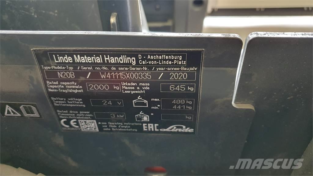 Linde N20B معدات الرفع عالي المستوى