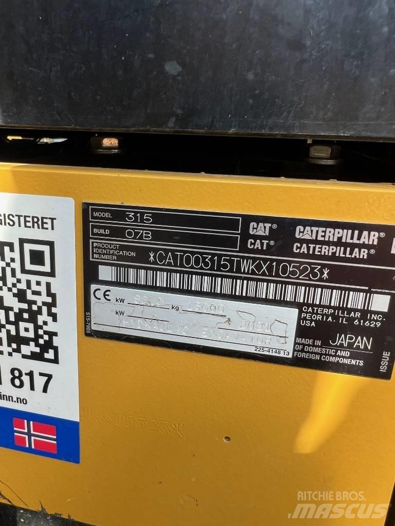 CAT 315 حفارات زحافة