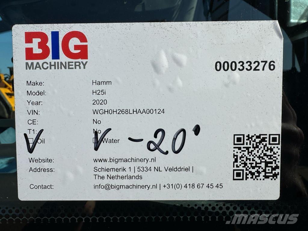 Hamm H25i مداحل أحادية الأسطوانة