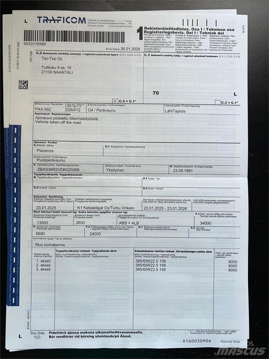 Scania R164 4X2 وحدات الجر