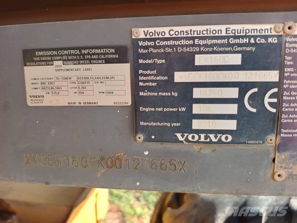 Volvo EW 160 C حفارات بعجل