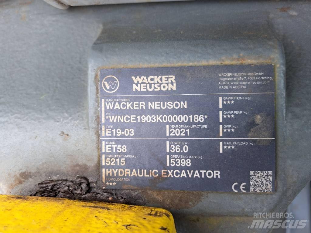 Wacker Neuson ET58 حفارات زحافة