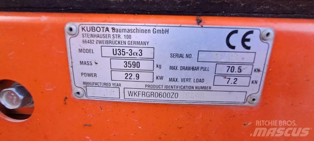 Kubota U35-3A3 حفارات صغيرة أقل من 7 طن (حفارات صغيرة)