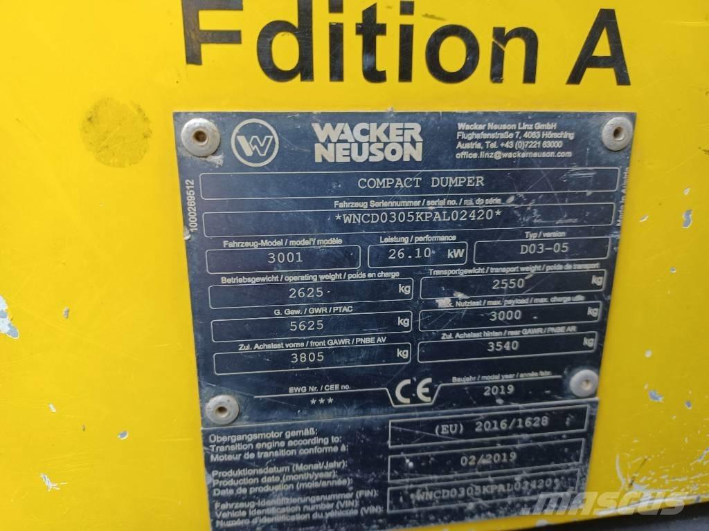 Wacker Neuson 3001 عربات نقل قلابة للمواقع