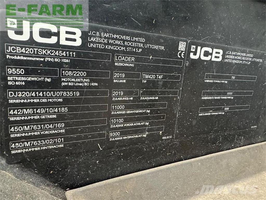 JCB tm 420 معدات مناولة لأغراض الزراعة