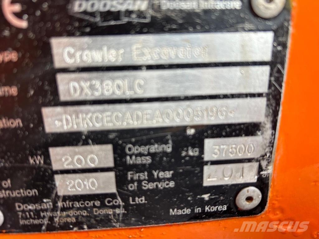 Doosan DX 380 LC حفارات زحافة