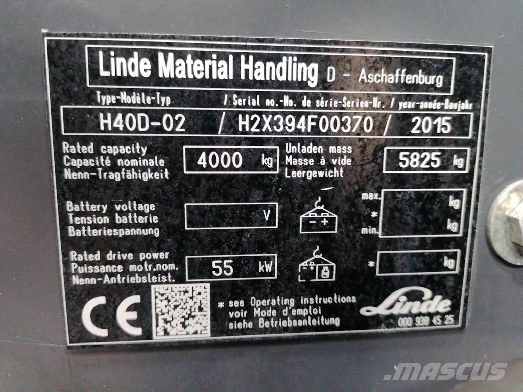 Linde H40D-02 شاحنات الديزل