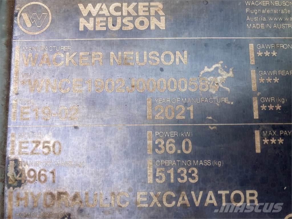 Wacker Neuson EZ50 حفارات صغيرة أقل من 7 طن (حفارات صغيرة)