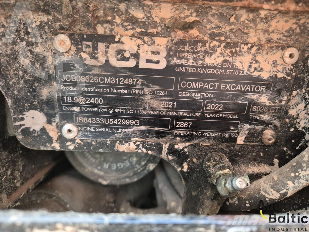 JCB 8026 CTS حفارات صغيرة أقل من 7 طن (حفارات صغيرة)