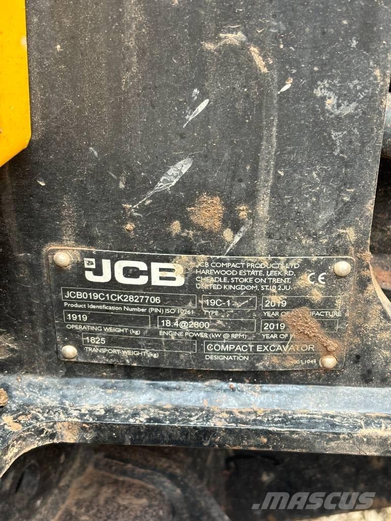 JCB 19 C-1 حفارات صغيرة أقل من 7 طن (حفارات صغيرة)