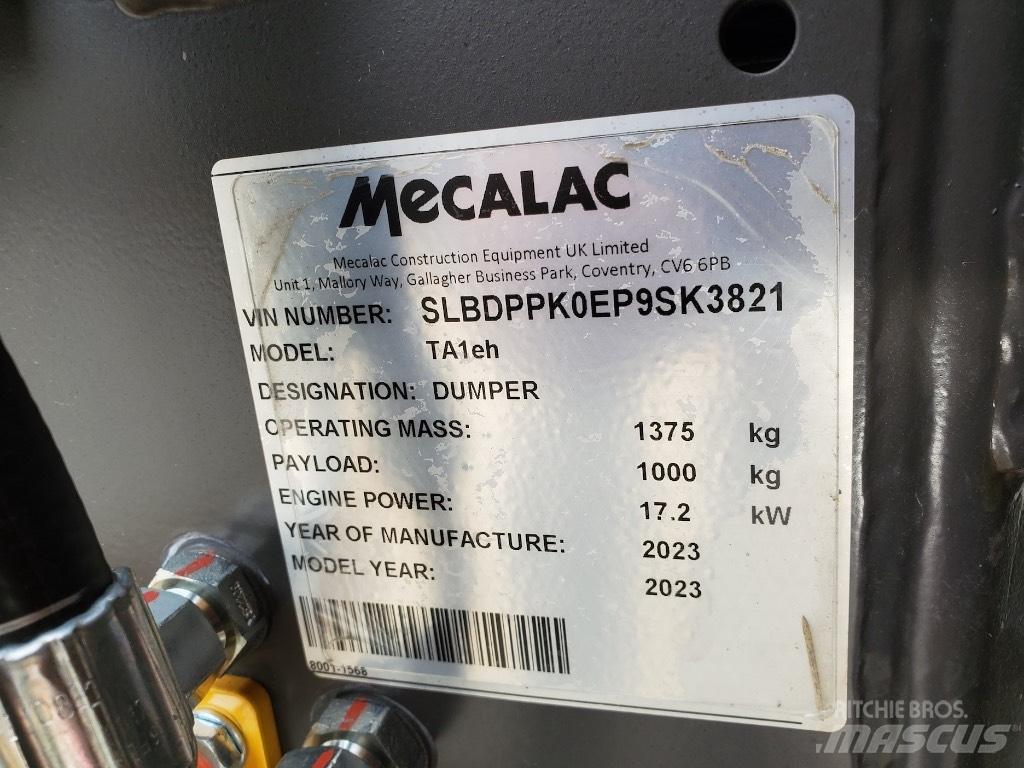 Mecalac TA1EH عربات نقل قلابة للمواقع