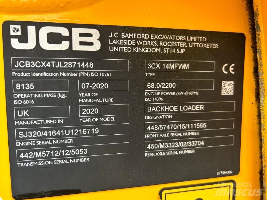 JCB 3CX Air Con لوادر ذات جرافات عكسية