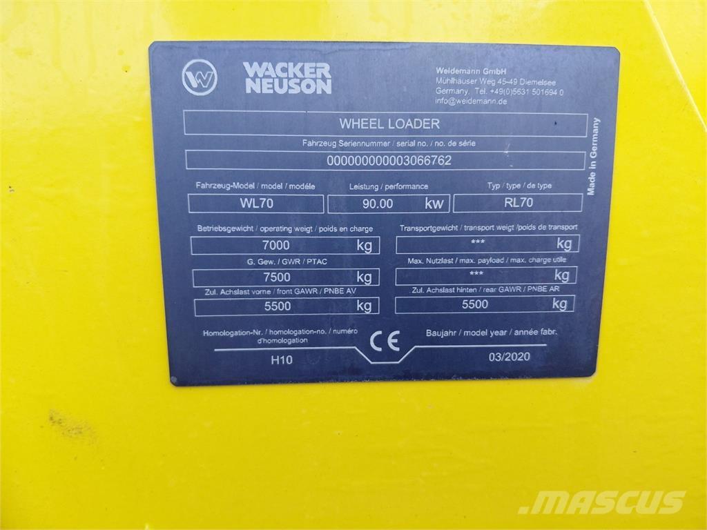 Weidemann WL 70 لوادر بعجل