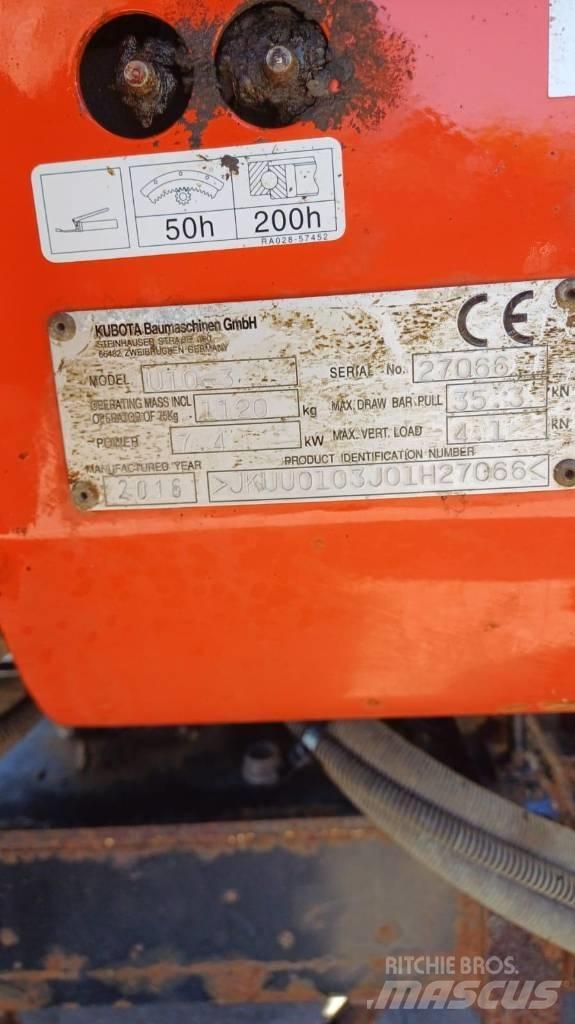 Kubota U10-3 حفارات صغيرة أقل من 7 طن (حفارات صغيرة)