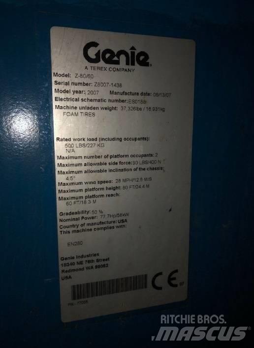 Genie Z 80/60 رافعات سلة مفصلية