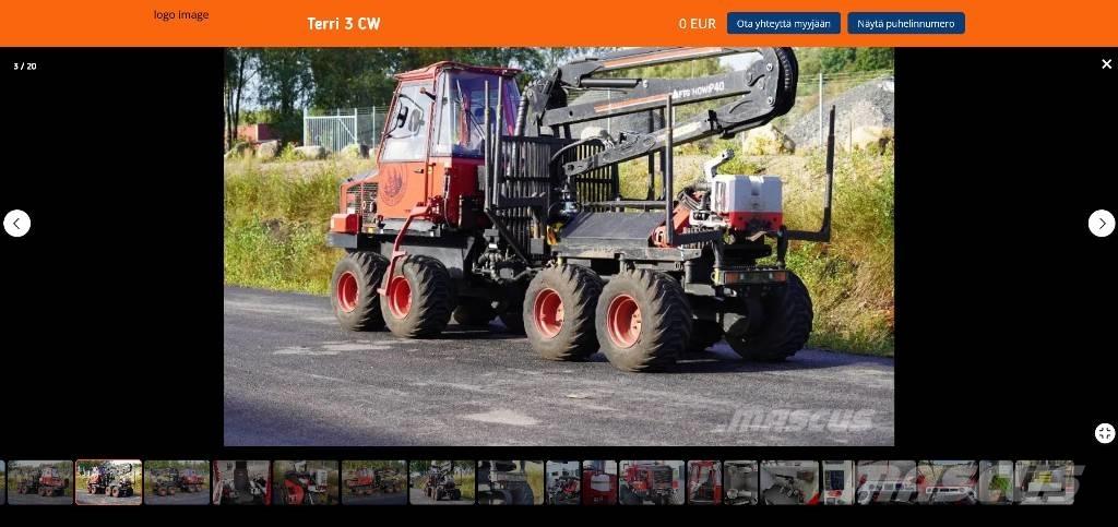 Terri 3 CV قاطعات وناقلات الأشجار