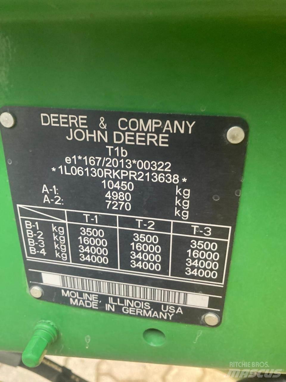 John Deere 6R 130 الجرارات