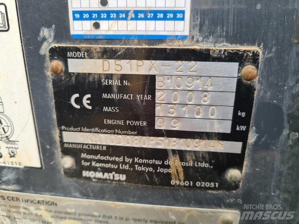 Komatsu D 51 PX-22 بلدوزرات مجنزرة