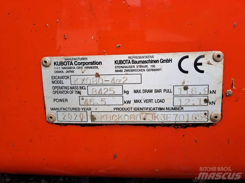 Kubota KX 080-4 حفارات وسط 7 طن - 12 طن