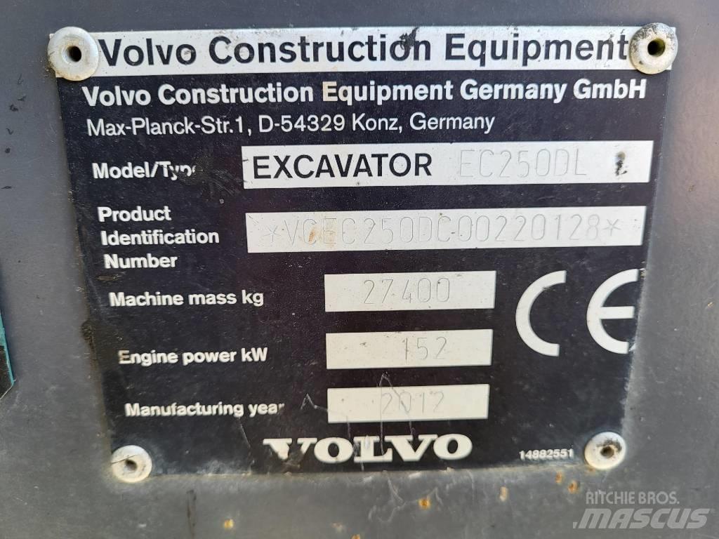 Volvo EC 250 D L حفارات زحافة