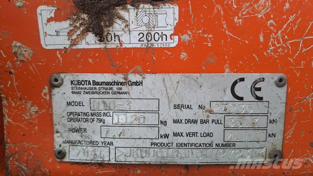 Kubota U 10-3 حفارات صغيرة أقل من 7 طن (حفارات صغيرة)