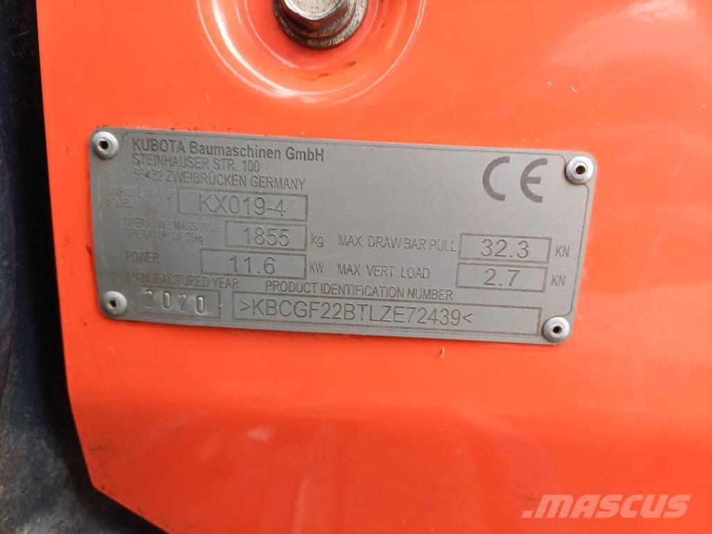 Kubota KX 019-4 حفارات صغيرة أقل من 7 طن (حفارات صغيرة)