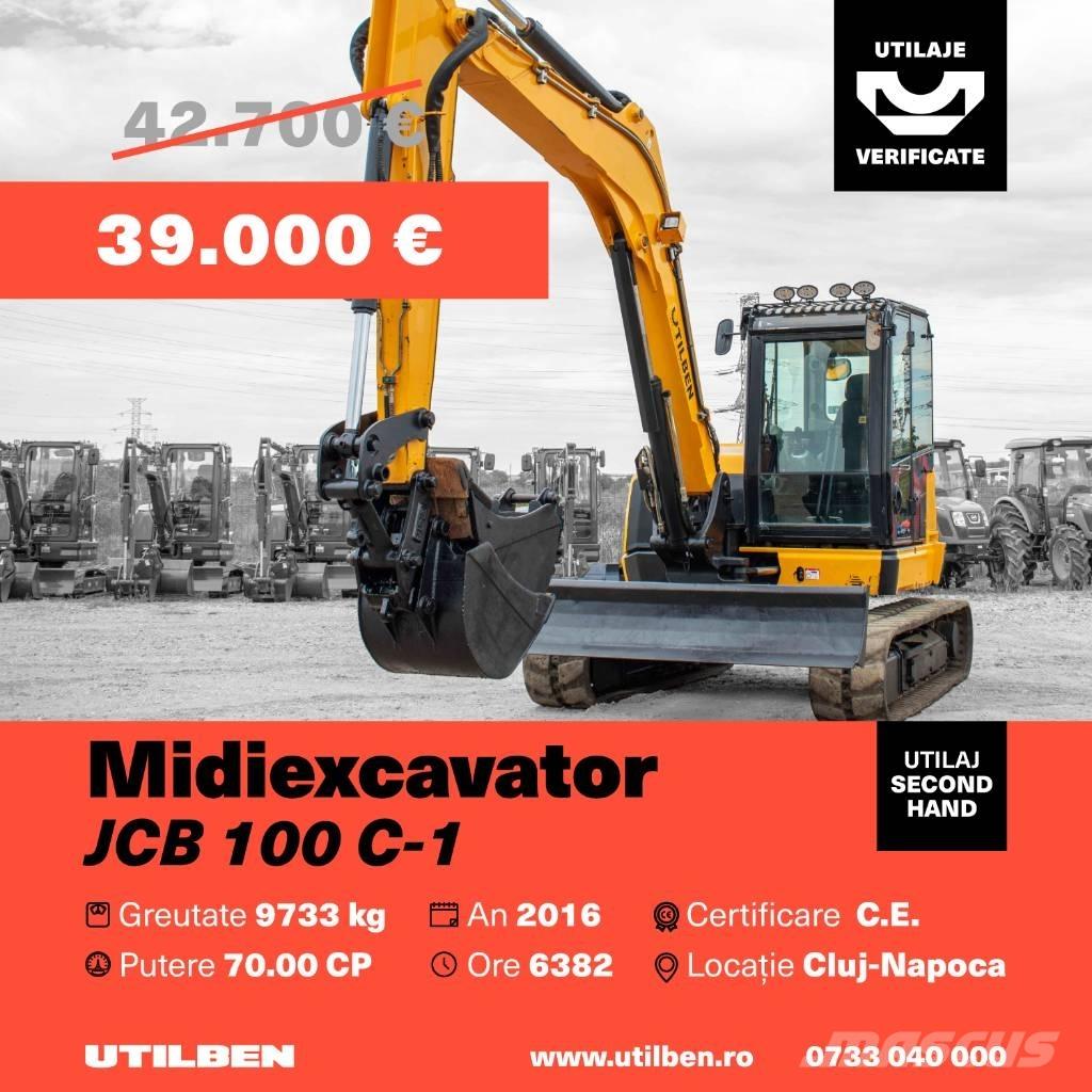 JCB 100 C-1 حفارات وسط 7 طن - 12 طن