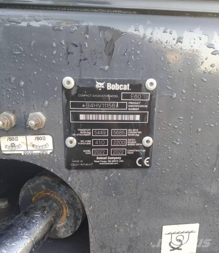 Bobcat E60 حفارات صغيرة أقل من 7 طن (حفارات صغيرة)