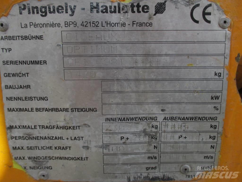 Haulotte Optimum  8 رافعات مقصية الشكل