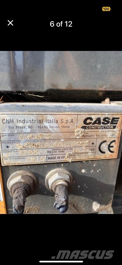 CASE CX 26 B ZTS حفارات صغيرة أقل من 7 طن (حفارات صغيرة)