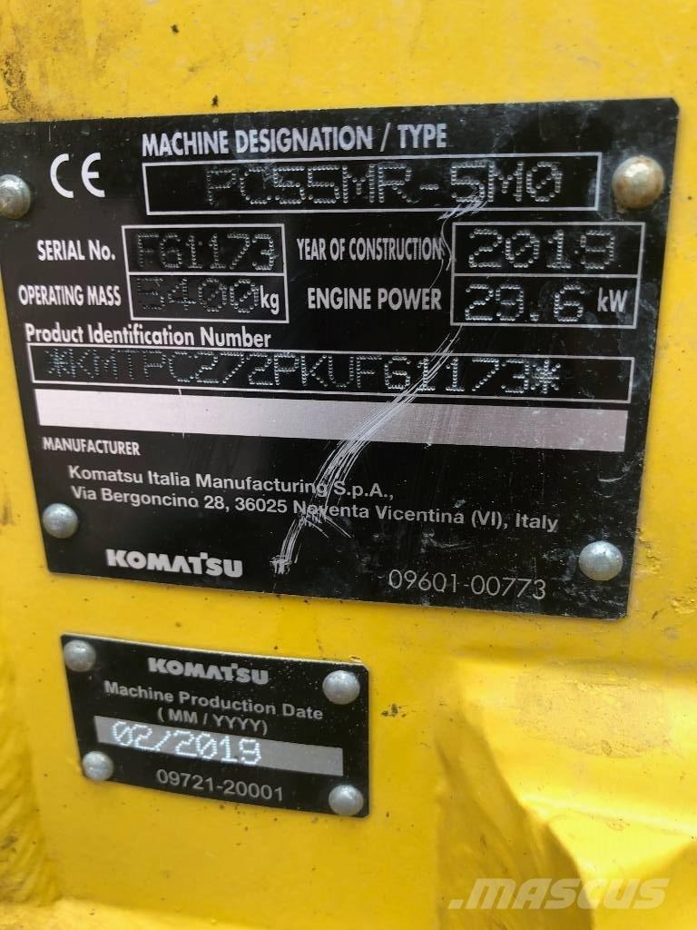 Komatsu PC55MR- 5MO حفارات صغيرة أقل من 7 طن (حفارات صغيرة)