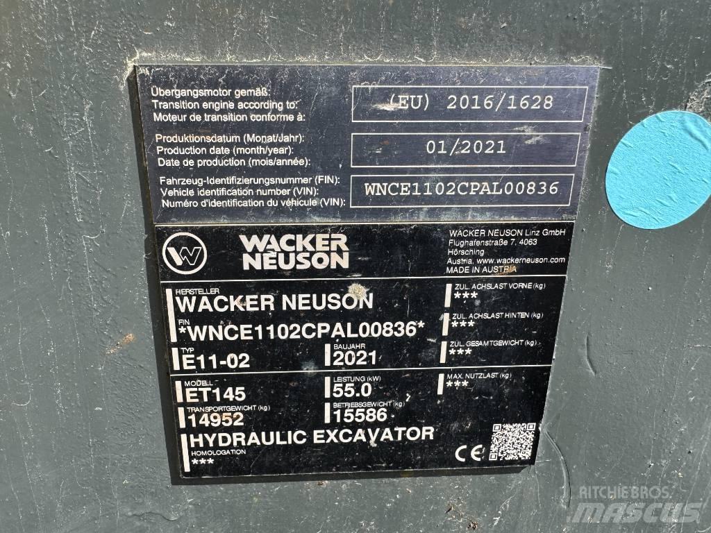 Wacker Neuson ET145 حفارات زحافة