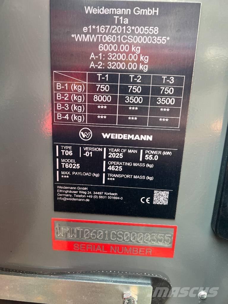 Weidemann T6025 رافعة تلسكوبية