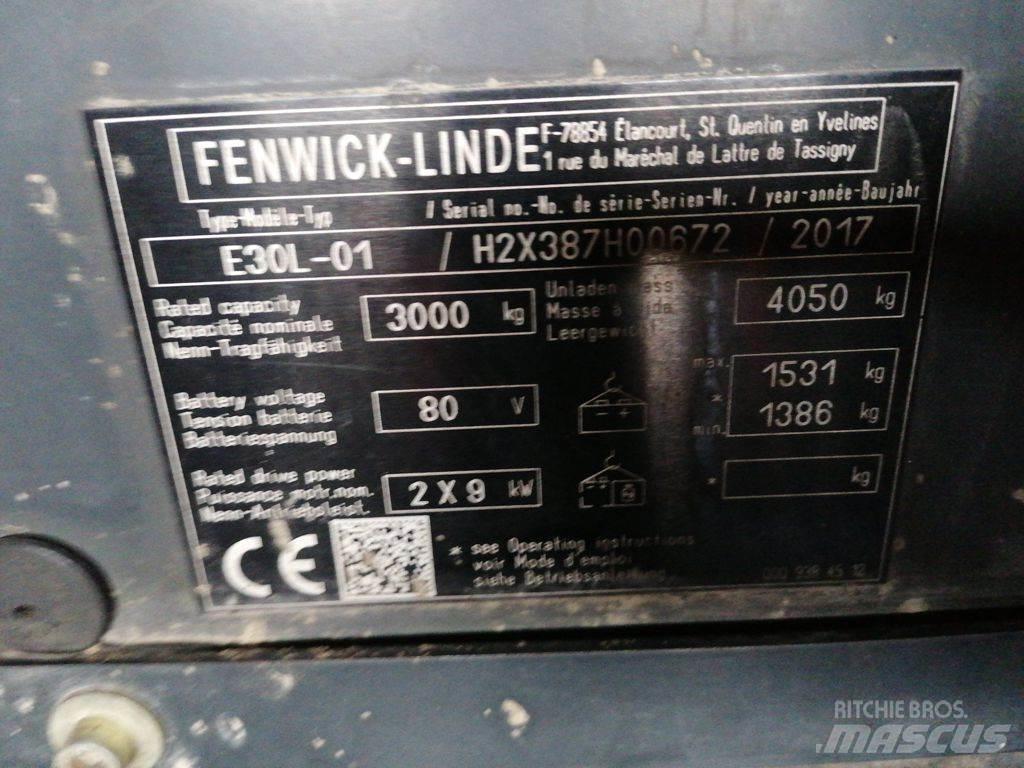 Linde E30L-01 شاحنات ذات رافعات شوكية تعمل بالكهرباء