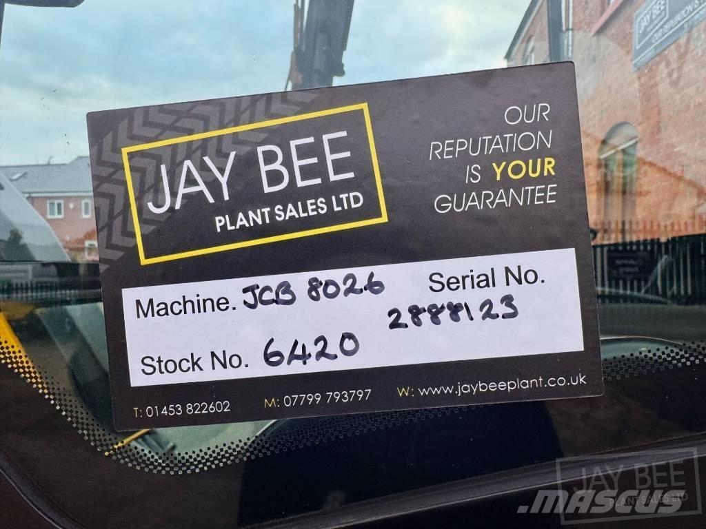 JCB 8026 CTS حفارات صغيرة أقل من 7 طن (حفارات صغيرة)