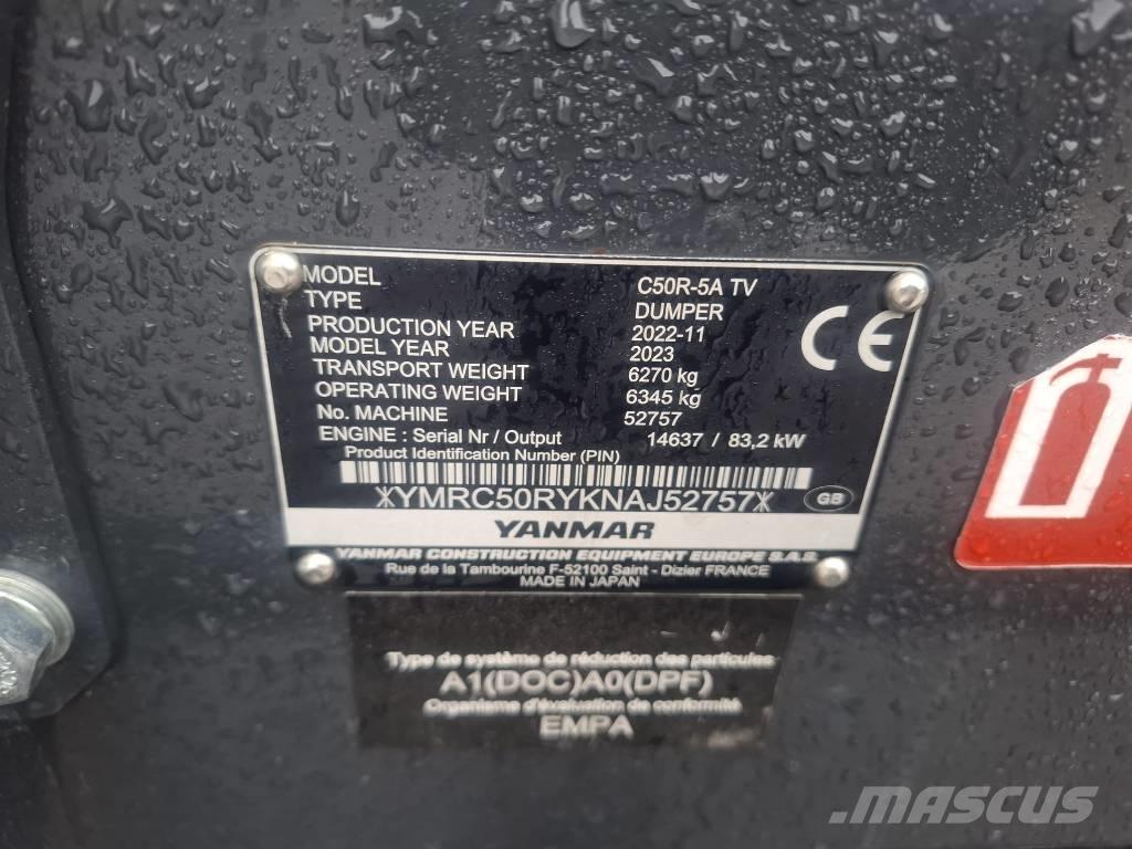 Yanmar C 50 R-5A عربات نقل قلابة مجنزرة