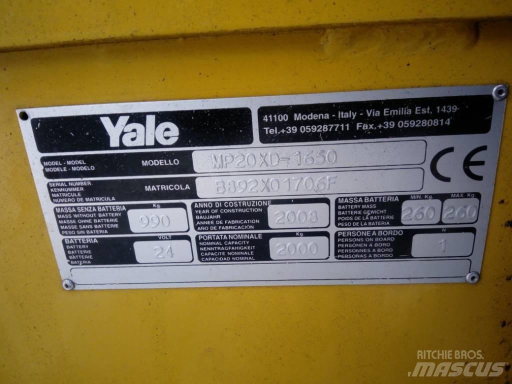 Yale MP 20 XD رافعة منخفضة المستوى ذات منصة